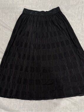 Rhinestone Belt Black Frilly Skirt - Perfect for both Work and Play